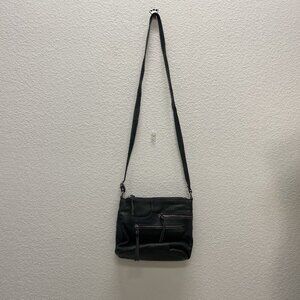 Great American Leatherworks Crossbody Purse Shoulder Bag Leather Dark Gray Green